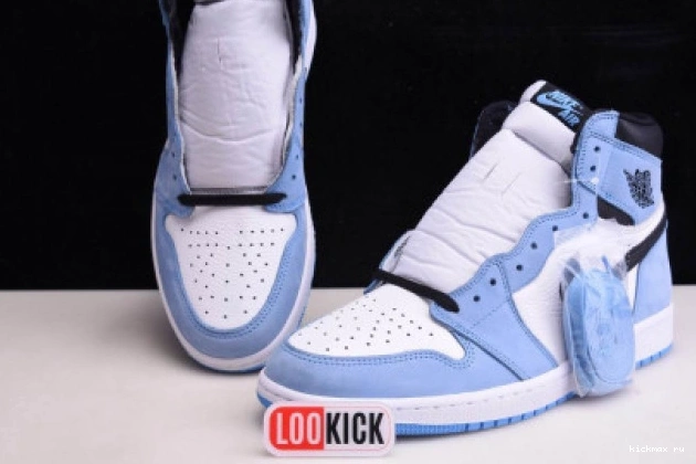 Rep MAX BLACK 1 UNIVERSITY JORDAN WHITE RETRO BLUE AIR HIGH 555088-134 0816